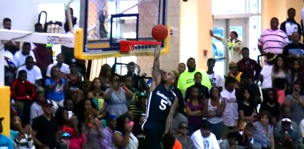 Chris Brown Playing Basketball