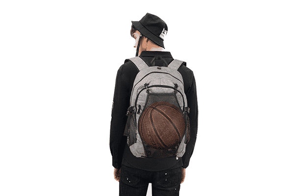 Wearing basketball bag
