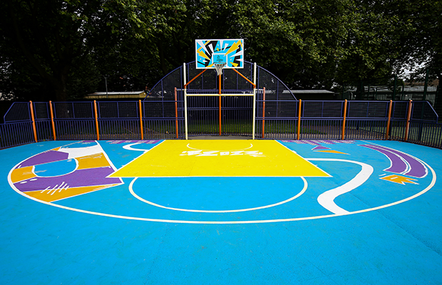 Art basketball court Birmingham