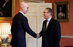 NBA commissioner Adam Silver Prime Minister Kier Starmer