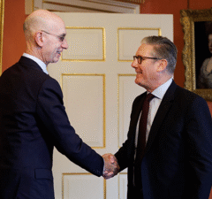 Sir Keir Starmer and Adam Silver