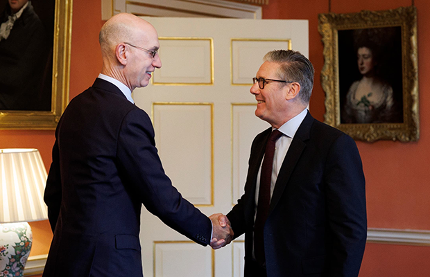 Sir Keir Starmer and Adam Silver
